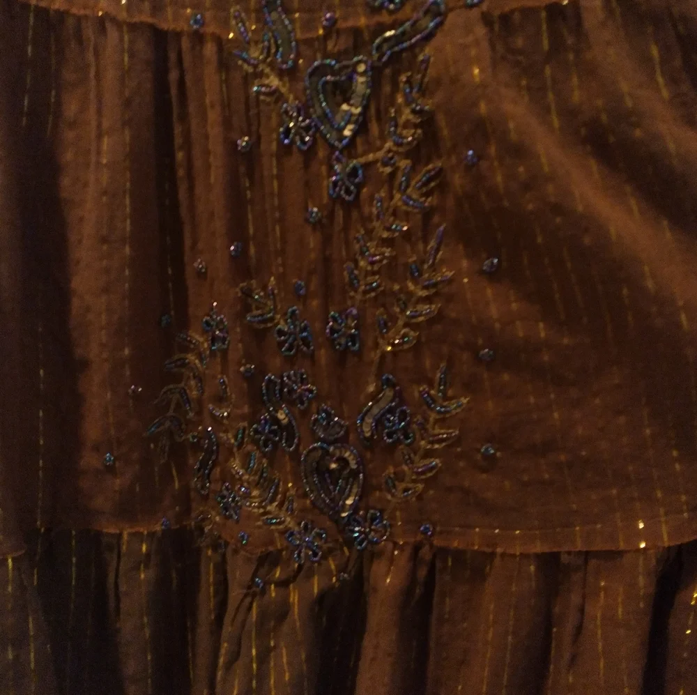 Uniform By John Paul Richard, Long Brown W Gold Thread & Embroidering, Size S - Picture 3 of 10